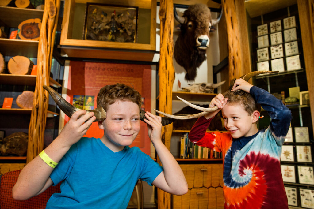 Kids having fun at the museum